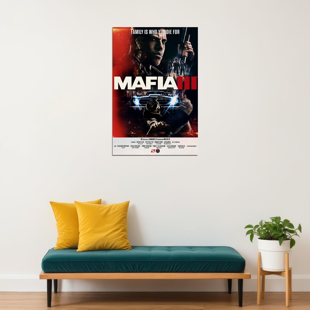 Mafia Iii Video Game Single Player Action Game Poster Wall Art Print Home Wall Decor