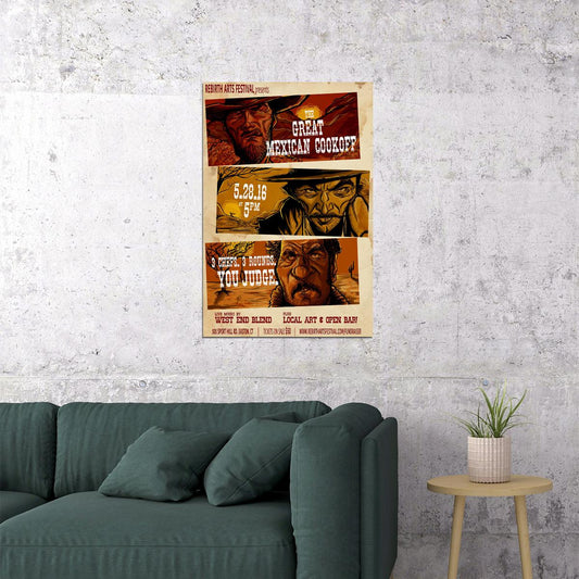 Clint Eastwood The Good The Bad The Ugly Cowboy Poster Wall Art Print Home Wall Decor - xonomax