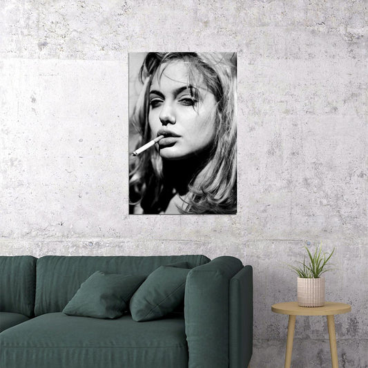 Black And White Smoking Woman Smoke Effect Poster Wall Art Print Home Wall Decor - xonomax