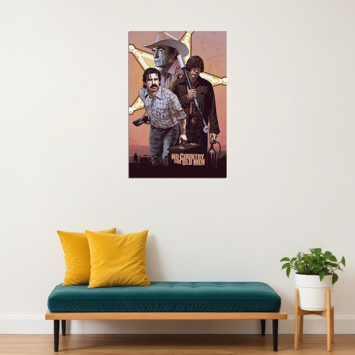No Country for Old Men Movie Crime Drama Poster Wall Art Print Home Wall Decor - xonomax