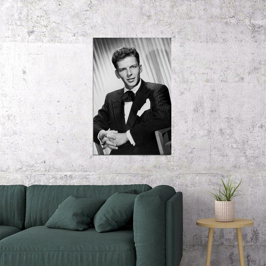 Frank Sinatra Black And White Singer Artist Poster Wall Art Print Home Wall Decor - xonomax