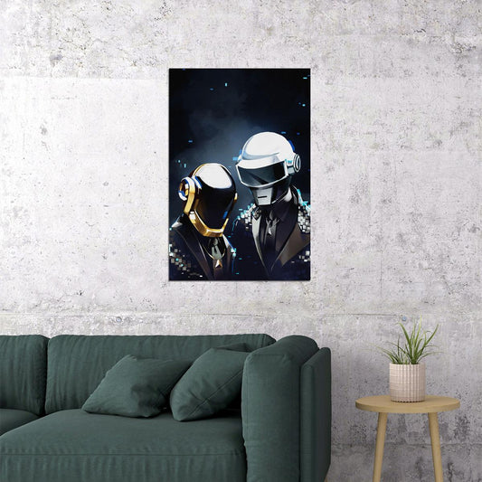 Daft Punk Rap Music Album Star Electronic Music Artists Poster Wall Art Print Home Wall Decor - xonomax