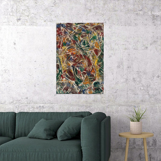 Jackson Pollock Abstract Psychedelic Poster Wall Art Print Home Wall Decor - xonomax
