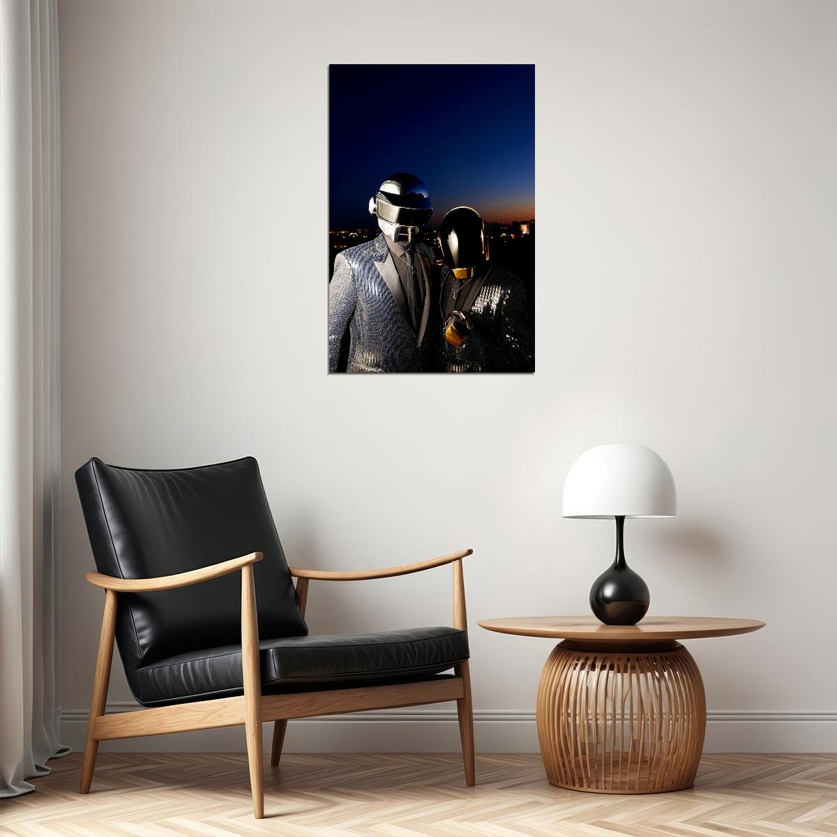 Daft Punk Music Star Electronic Artist Music Duo Poster Wall Art Print Home Wall Decor - xonomax