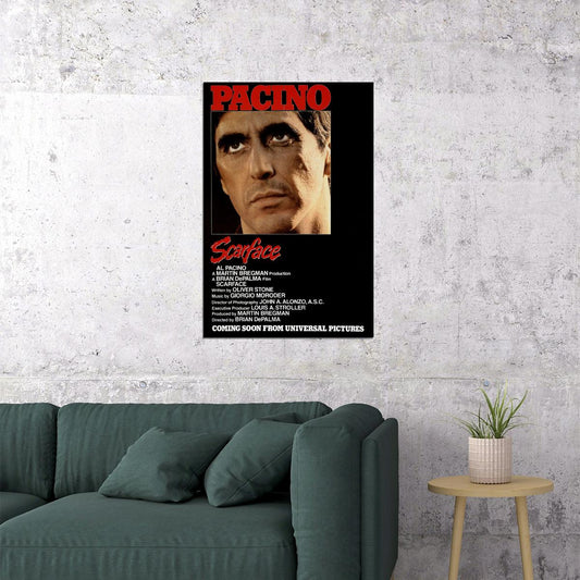 Scarface Movie Crime Drama Action Poster Wall Art Print Home Wall Decor - xonomax