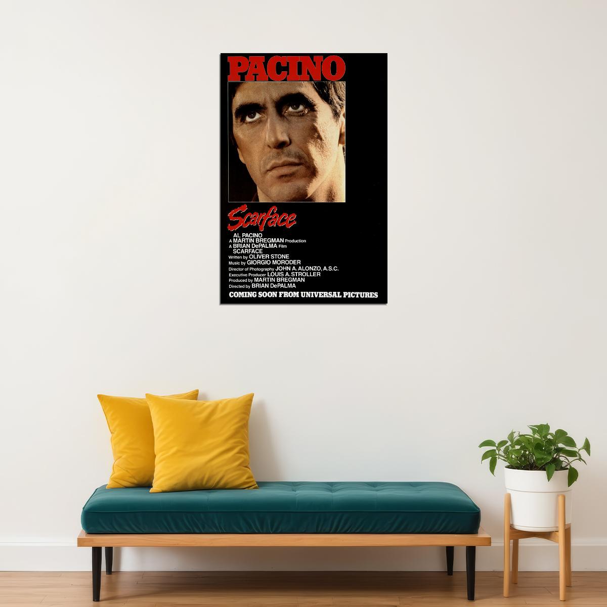 Scarface Movie Crime Drama Action Poster Wall Art Print Home Wall Decor - xonomax