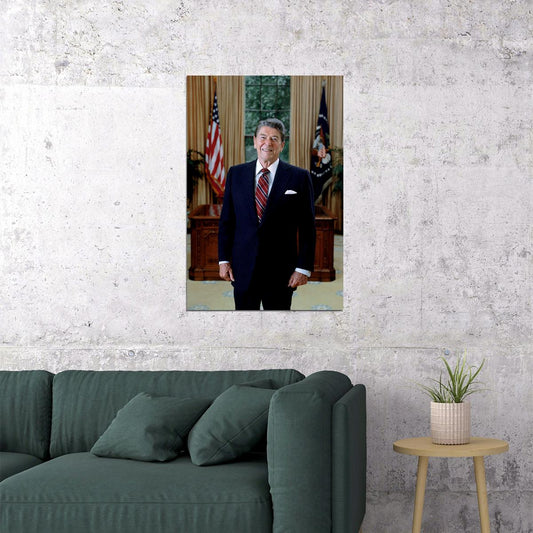President Ronald Reagan Pop Modern Conservative Poster Wall Art Print Home Wall Decor - xonomax