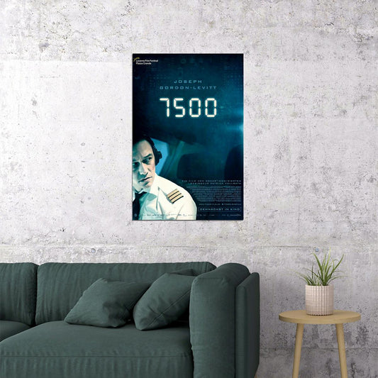 7500 Movie 2020 Sci-fi Joseph Gordon Levitt Poster Wall Art Print Home Wall Decor - xonomax