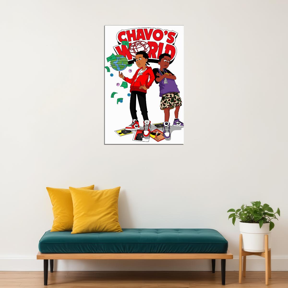 Pierre Bourne Chavo World Music Mixtape Poster Wall Art Print Home Wall Decor - xonomax