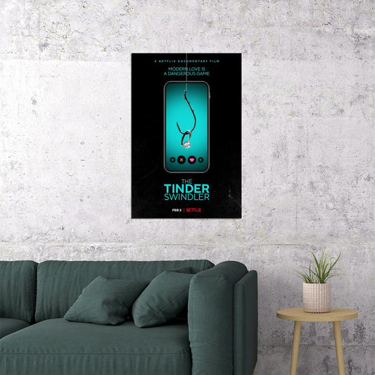The Tinder Swindler Movie Documentary Crime Poster Wall Art Print Home Wall Decor - xonomax