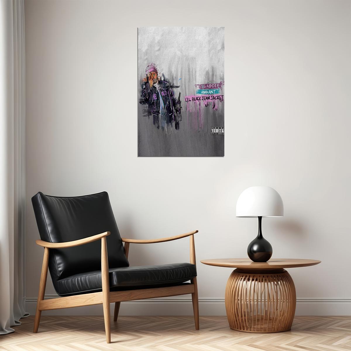 Asap Ant Album Lil Black Jean Jacket Music Poster Wall Art Print Home Wall Decor - xonomax