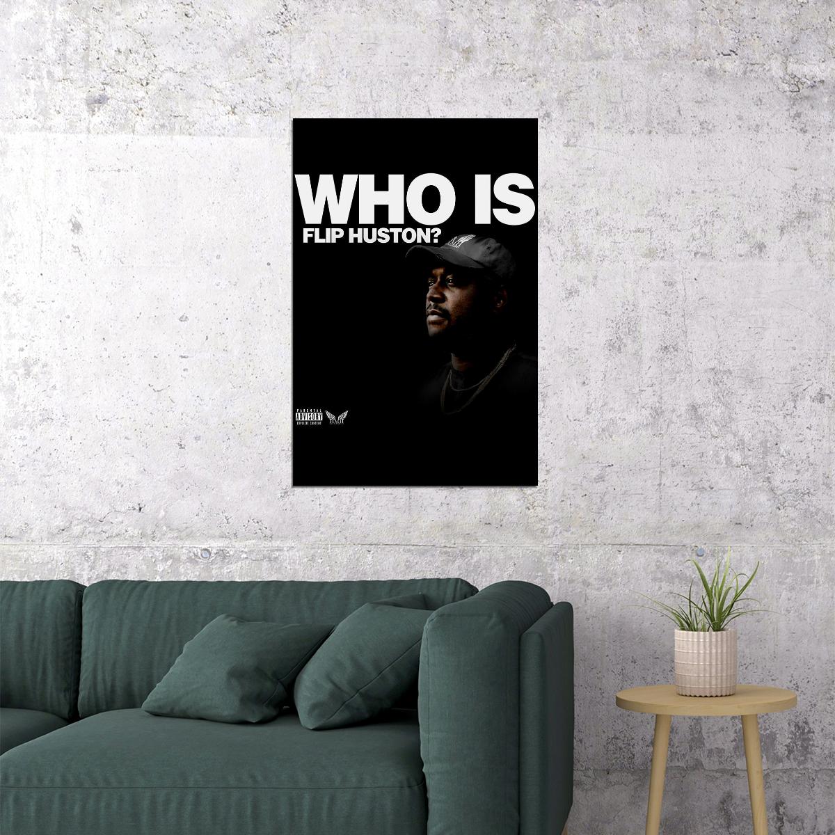 Flip Huston Album Who Is Fliph Cover Poster Wall Art Print Home Wall Decor - xonomax