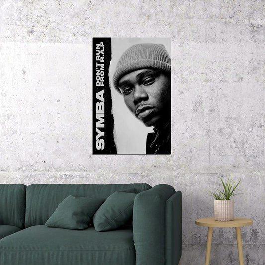 Symba Album Dont Run From Rap Poster Wall Art Print Home Wall Decor - xonomax