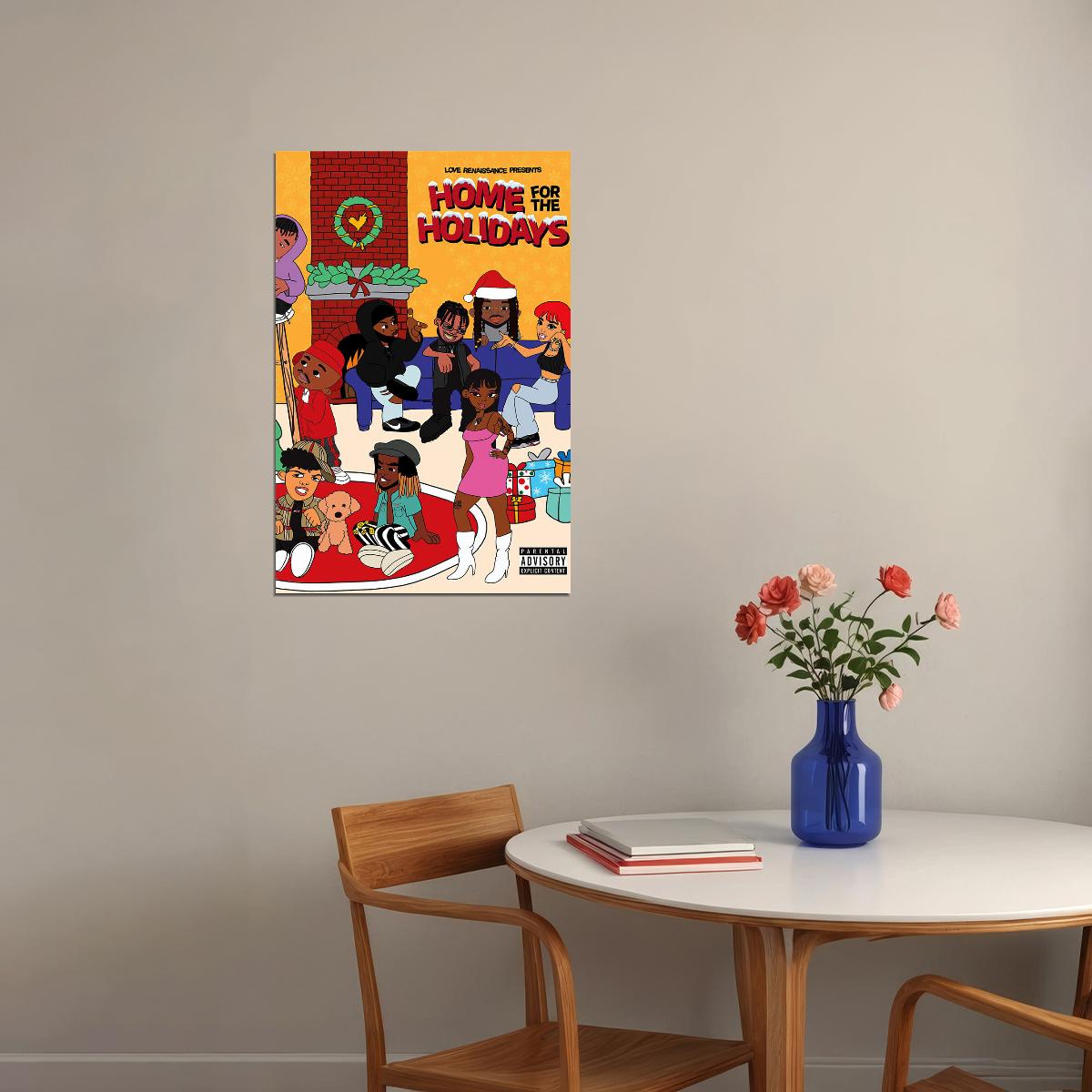 Love Renaissance Home For The Holidays Poster Wall Art Print Home Wall Decor - xonomax