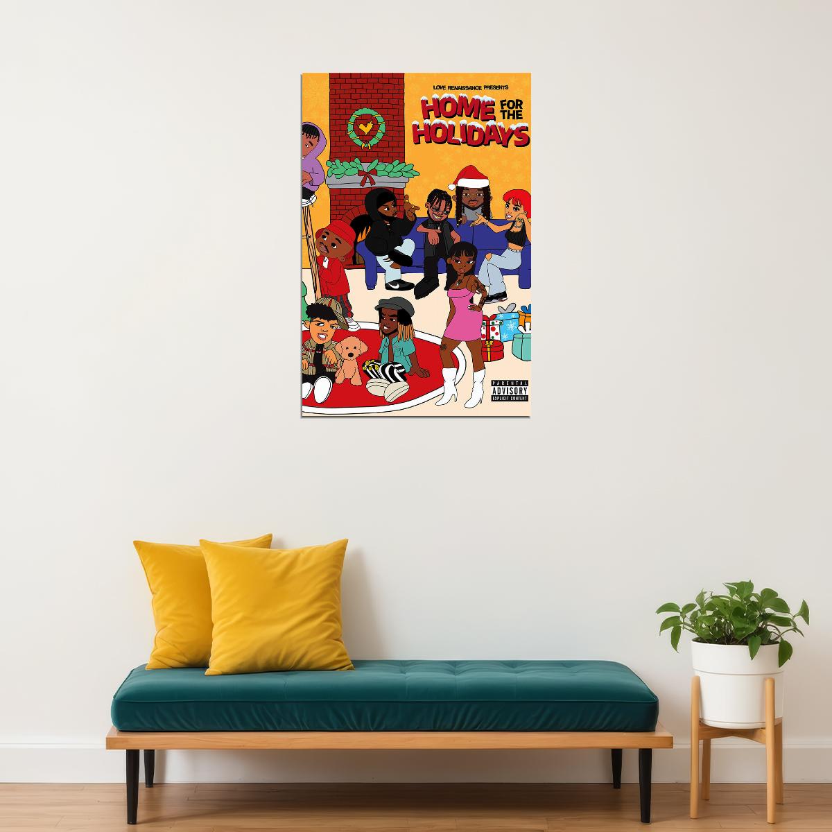 Love Renaissance Home For The Holidays Poster Wall Art Print Home Wall Decor - xonomax