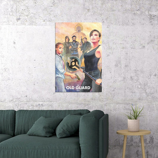 The Old Guard Movie Cartoon Characters Poster Wall Art Print Home Wall Decor - xonomax