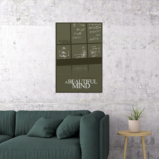 A Beautiful Mind Movie Romance Drama Poster Wall Art Print Home Wall Decor - xonomax