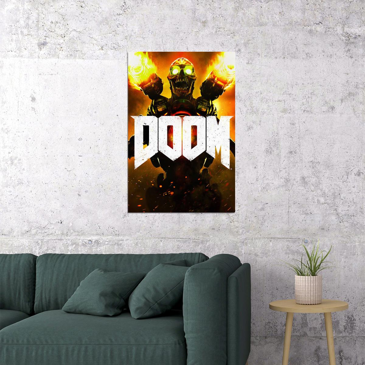 Doom Video Game Series Adventure Role Playing Game Poster Wall Art Print Home Wall Decor