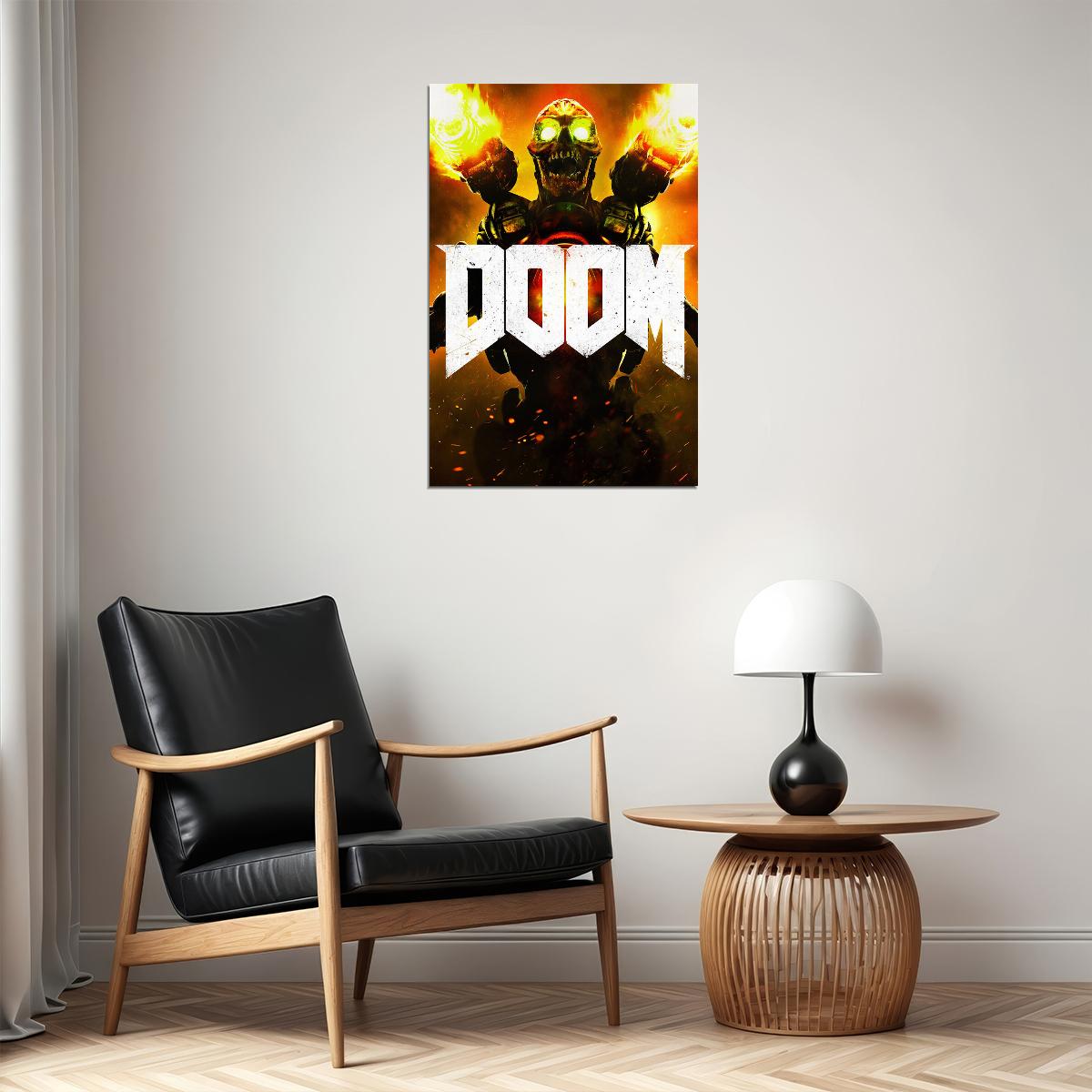 Doom Video Game Series Adventure Role Playing Game Poster Wall Art Print Home Wall Decor