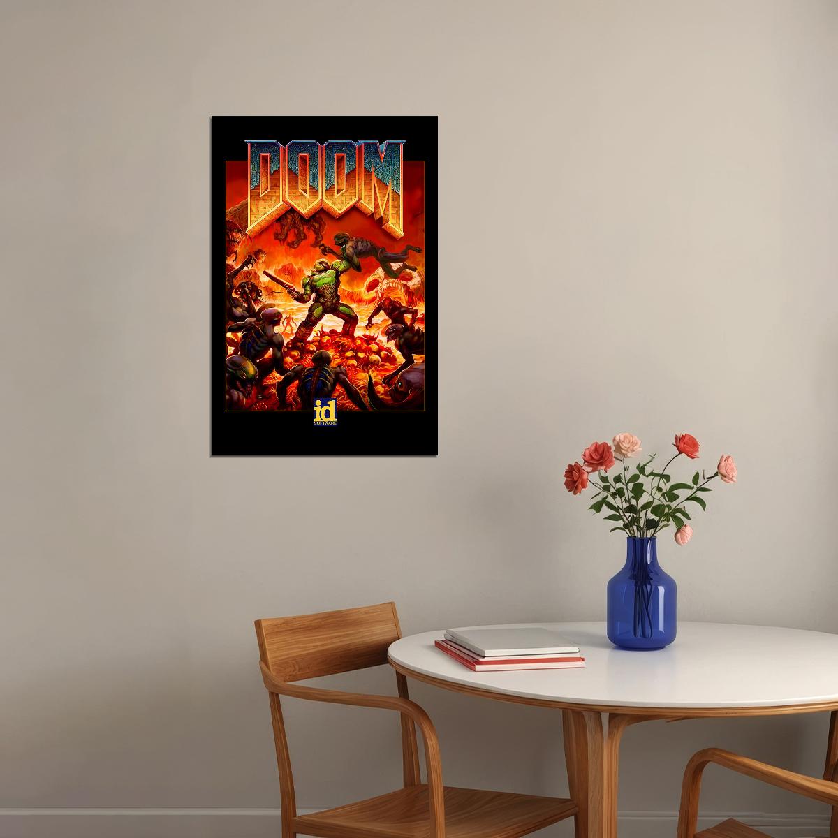 Doom Video Game Series Role Playing Game Horror Poster Wall Art Print Home Wall Decor