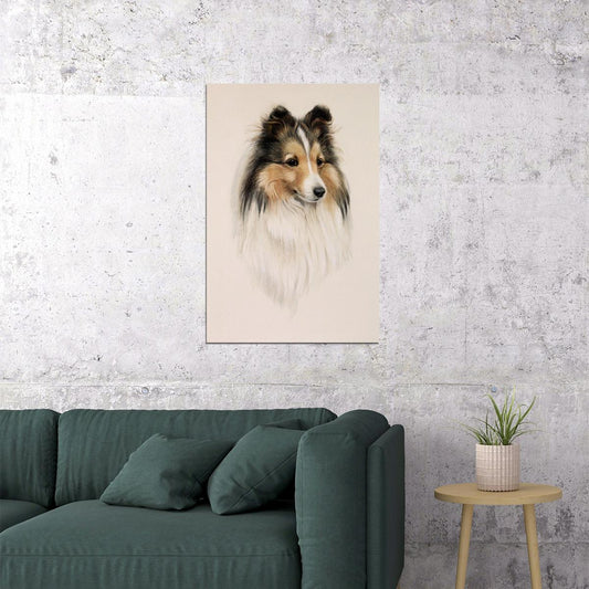 Sheltie Sunflower Dog Breed Small Animal Poster Wall Art Print Home Wall Decor - xonomax