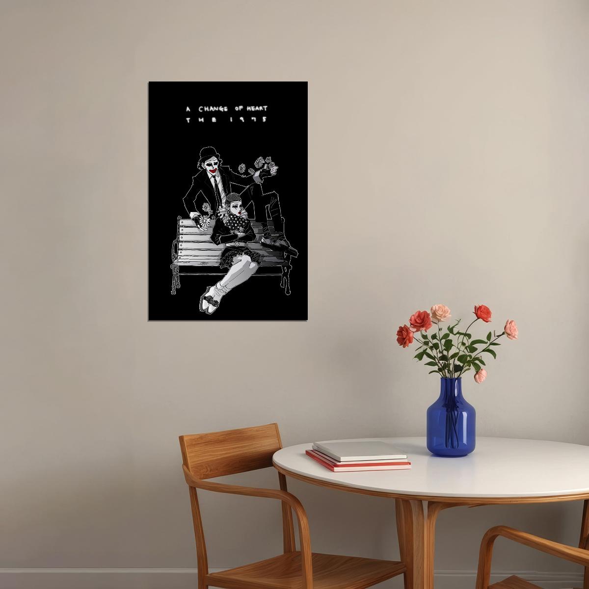 The 1975 A Change Of Heart Black Heart Song Lyric Music Poster Wall Art Print Home Wall Decor - xonomax
