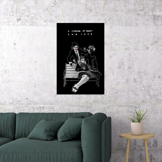 The 1975 A Change Of Heart Black Heart Song Lyric Music Poster Wall Art Print Home Wall Decor - xonomax