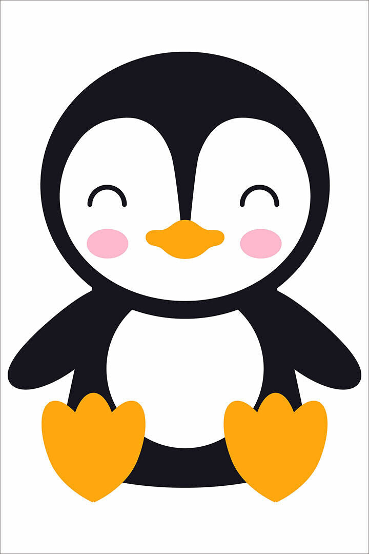 Penguin Just Smile Cartoon Picture Poster Wall Art Print Home Wall Decor - xonomax