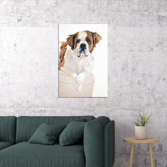 St Bernard I Wuff You Dog Pictures Poster Wall Art Print Home Wall Decor - xonomax