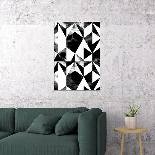Black And White Contemporary Symbopl Poster Wall Art Print Home Wall Decor - xonomax