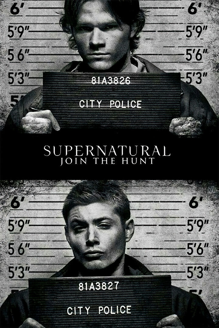 Supernatural Mugshot Dean And Sam Wincheste Poster Wall Art Print Home Wall Decor - xonomax