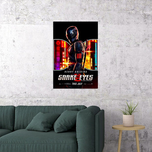 Snake Eyes Movie Gi Joe Origins Poster Wall Art Print Home Wall Decor - xonomax