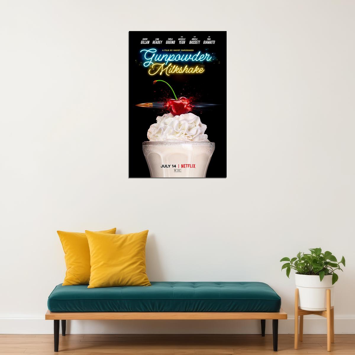 Gunpowder Milkshake 2021 Fantasy Movie Poster Wall Art Print Home Wall Decor - xonomax