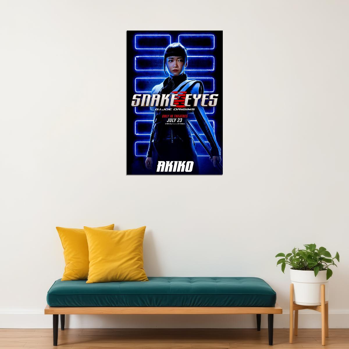 Snake Eyes 2021 Gi Joe Origins Action Movie Poster Wall Art Print Home Wall Decor - xonomax
