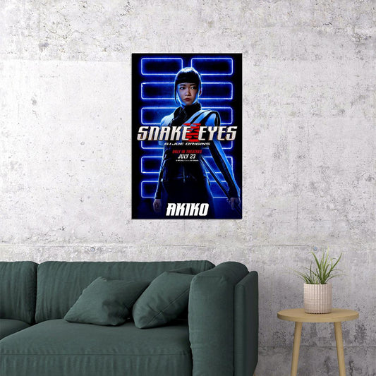 Snake Eyes 2021 Gi Joe Origins Action Movie Poster Wall Art Print Home Wall Decor - xonomax
