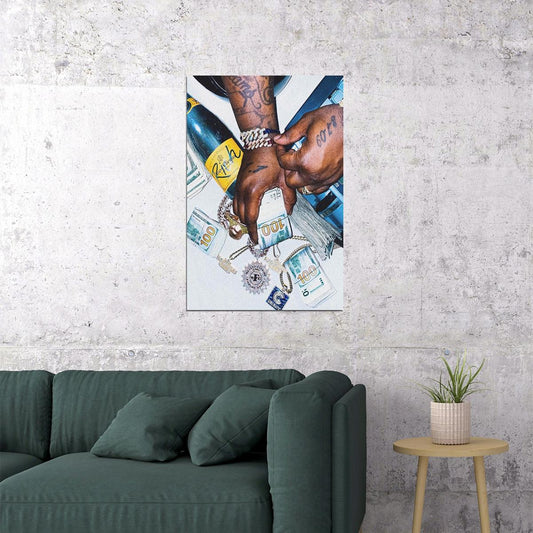 Smoke Dza Jayy Grams Money Is The Motive Poster Wall Art Print Home Wall Decor - xonomax