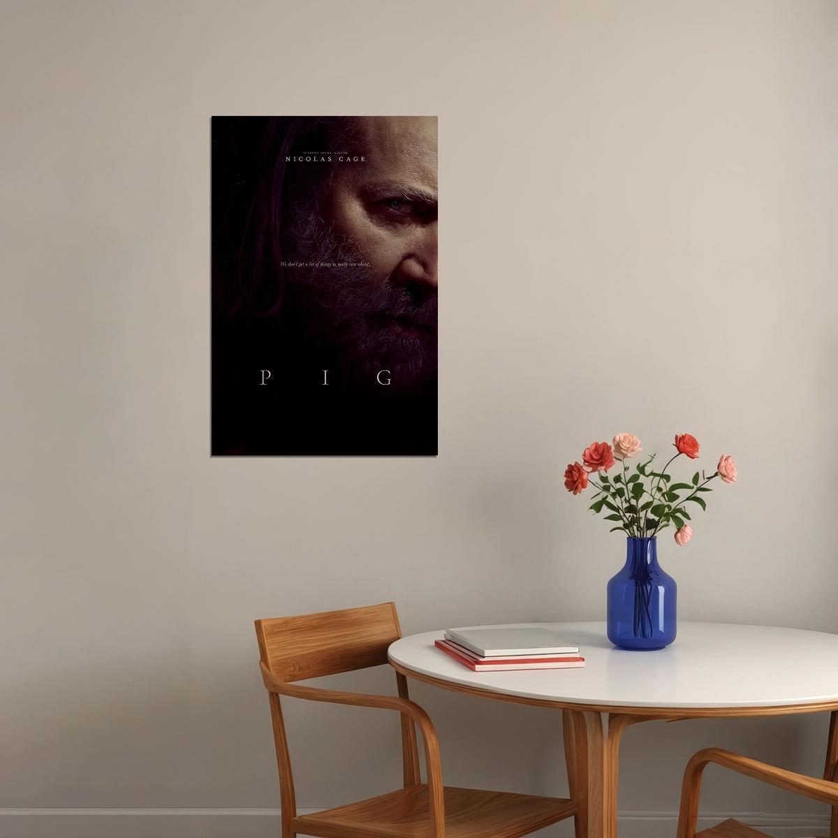 Pig 2021 Action Drama Movie Poster Wall Art Print Home Wall Decor - xonomax