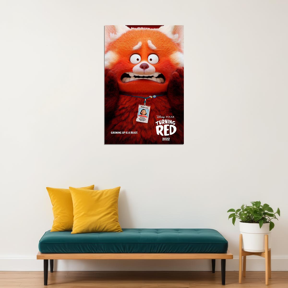 Turning Red 2022 Movie Poster Wall Art Print Home Wall Decor - xonomax