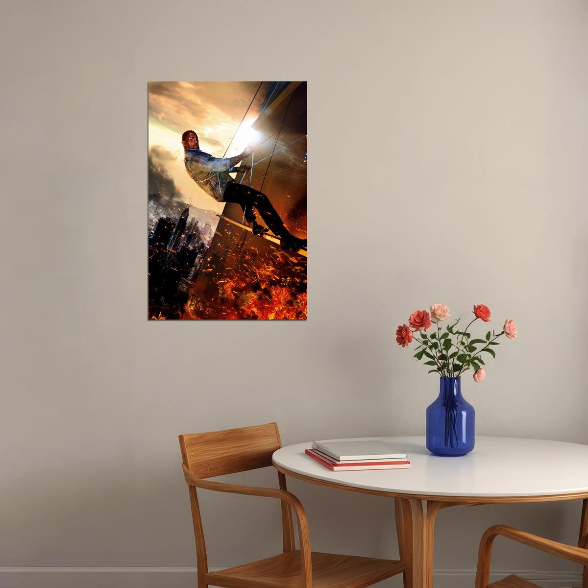 Skyscraper 2018 Movie Dwayne Johnson Adventure Poster Wall Art Print Home Wall Decor