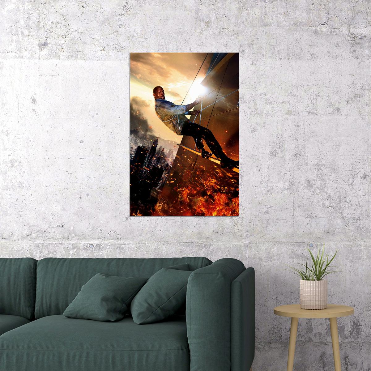 Skyscraper 2018 Movie Dwayne Johnson Adventure Poster Wall Art Print Home Wall Decor
