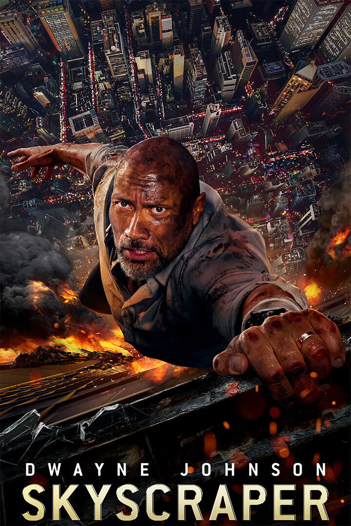 Skyscraper 2018 Movie Dwayne Johnson Thriller Action Poster Wall Art Print Home Wall Decor - xonomax