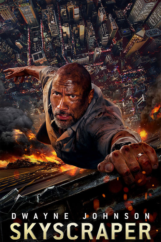 Skyscraper 2018 Movie Dwayne Johnson Thriller Action Poster Wall Art Print Home Wall Decor - xonomax