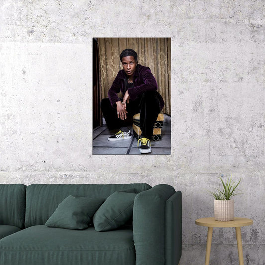 Asap Rocky Rap Hip Hop Music Star Rapper Poster Wall Art Print Home Wall Decor - xonomax