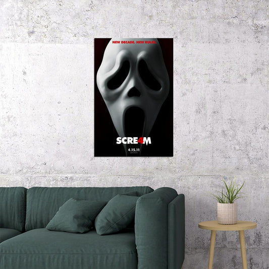 Scream 4 Movie Horror Classic Film Horror Thriller Poster Wall Art Print Home Wall Decor - xonomax