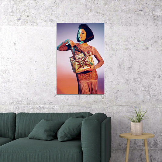 Nicki Minaj Rap Music Famous Singer Artist Poster Wall Art Print Home Wall Decor - xonomax