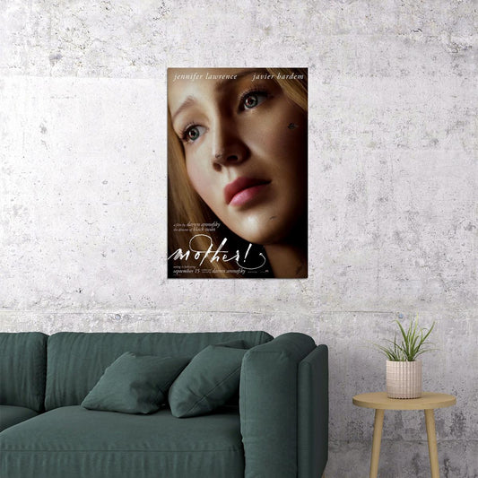 Mother! Movie Jennifer Lawrence Javier Bardem Mystery Poster Wall Art Print Home Wall Decor - xonomax
