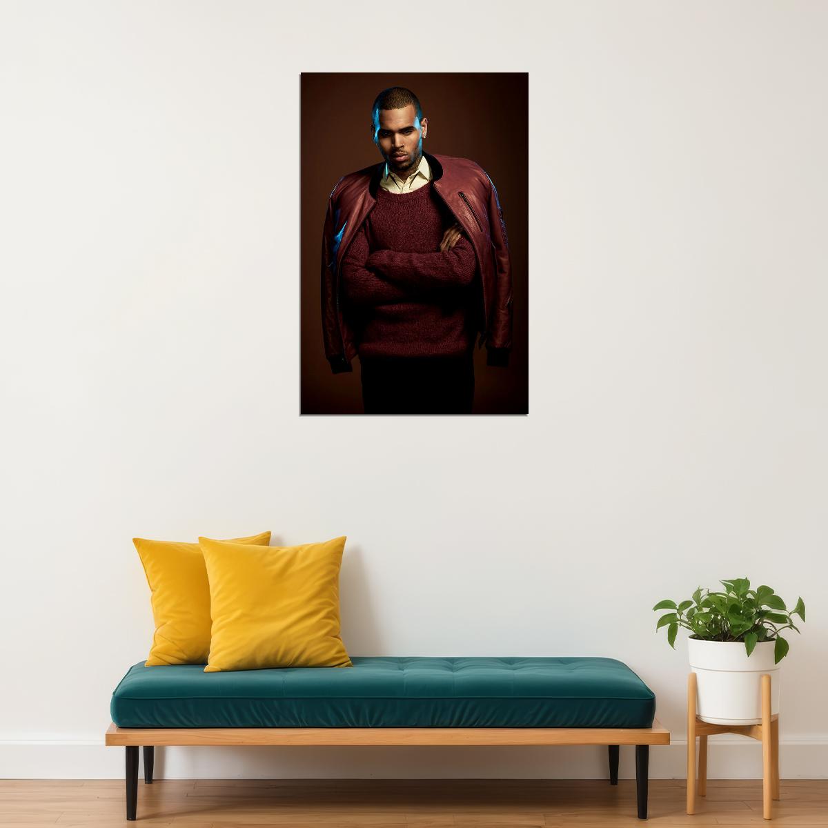 Chris Brown Music Star Rapper Singer Star Poster Wall Art Print Home Wall Decor - xonomax