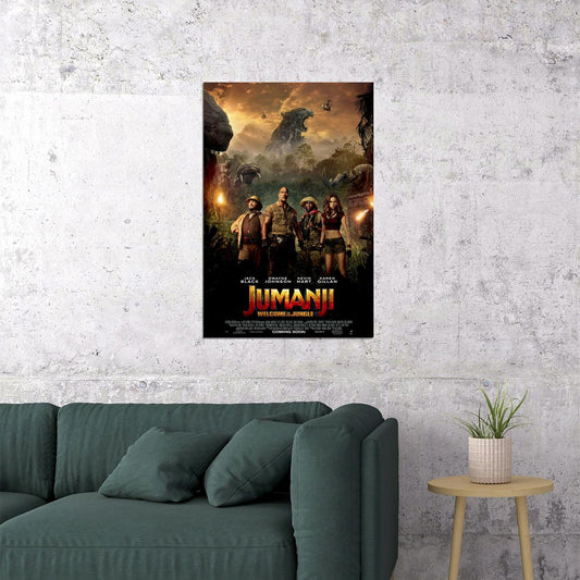 Jumanji 2018 Movie Kevin Hart Dwayne Johnson Action Poster Wall Art Print Home Wall Decor - xonomax