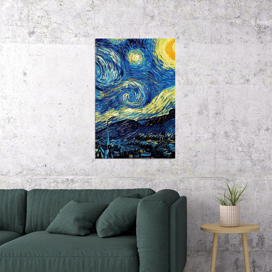 Starry Night Landscape Oil Poster Wall Art Print Home Wall Decor - xonomax