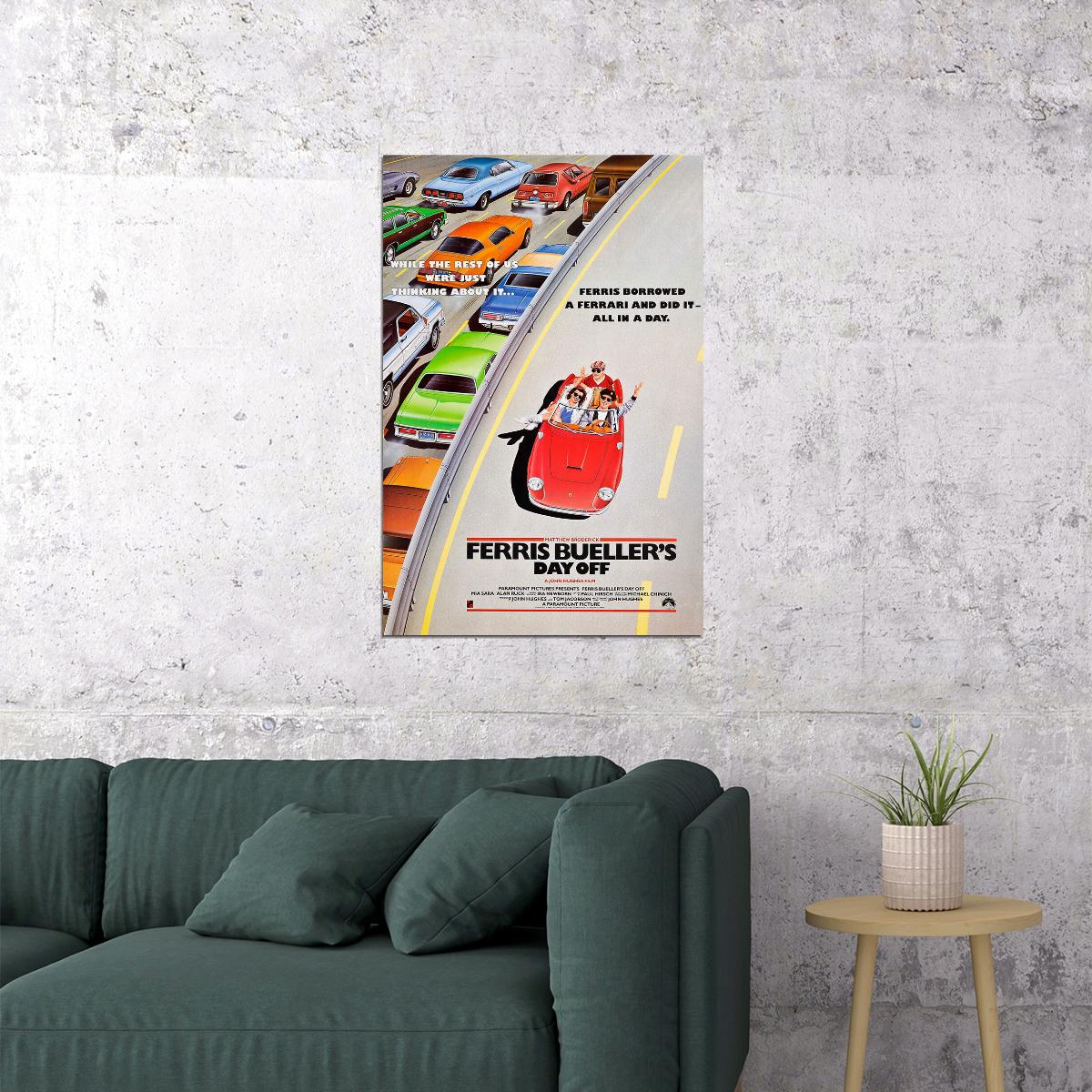 Ferris Bueller's Day Off John Hughes Movie Poster Wall Art Print Home Wall Decor - xonomax